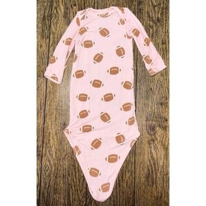 Angel dear bamboo gown football print 0/3 months